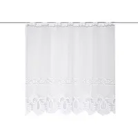 Home wohnideen Gardine "LEONORA, 1 Stück, Stangendurchzug, halbtransparent" Stangendurchzug 1 Stk. tlg. Kurzstore Jacquard, Scheibengardine