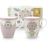 Pip studio Tasse Lily & Lotus Lilac 350 ml (Set von 2)