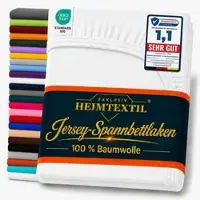 EXKLUSIV HEIMTEXTIL Marke Jersey Spannbettlaken 140-160x200 cm Weiss