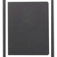 Clairefontaine 10x Crok'Book, Skizzenheft 17x22cm, 20 Blatt weiß 160g, schwarzer Einband, Querformat - Schwarz 60372C