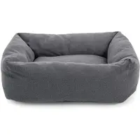 Record - Hunde- und Katzenbett Mono aus Baumwolle, grau, 50 x 35 x 15 cm, gepols