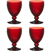 Villeroy & Boch Vorteilset 4 Stück Boston coloured Rotweinglas red Kristallglas rot 1173090020