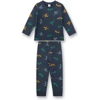 Sanetta Schlafanzug "Pyjama Schlafanzug Drachen lang Kids 1er Pack", Herren, Gr. 128, blau, Obermaterial: 100% Baumwolle CO., Homewear-Sets Schlafanzug