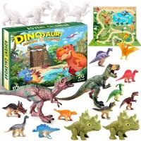 Merkloos Adventskalender Dinosaurier Thema, 24 Tage, bunt, für die Weihnachtszeit