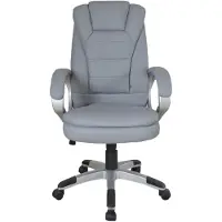 Merkloos Bürostuhl ergonomisch verstellbar, extra dicke Polsterung, grau, für das Büro