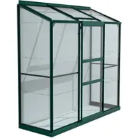 Pergart Vitavia, Anlehn-Gewächshaus "Styx 1300", smaragd, 1,3 m², 3 mm ESG
