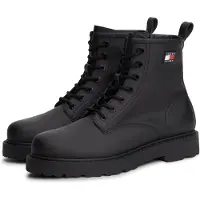 Tommy Hilfiger Schnürstiefelette "ARCHIVE 01 RUBBER LACE BOOT" Blockabsatz, Schnürboots mit praktischem Innenreißverschluss