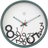 NXt - 7364GN - Wanduhr - 30cm - grün - Dropped Numbers