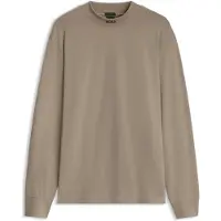BOSS Langarmshirt Stretch Jersey Baumwolle, Relaxed Fit, Rundhalsausschnitt