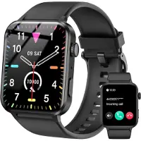 Iowodo Smartwatch 1.85 Inch Fitness Uhr mit Bluetooth Calls 100 Sportmodi Herzfrequenz Schlafmonitor Schrittzähler IP68 wasserdicht iOS Android
