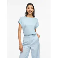 Vila "VIELLETTE S/S SATIN TOP - NOOS" Kunstfaser, regular fit