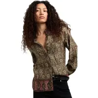 Pepe Jeans für Damen. PL3051569 Hera Bluse grün (M), Lässig, Baumwolle, Langarm