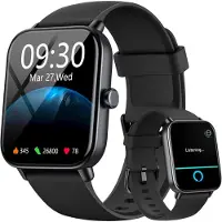 Fitpolo Smartwatch Damen Herren 1.8'' HD Display Telefonfunktion Fitnessuhr 120+ Sportmodi Herzfrequenz Schlafmonitor Schrittzähler IP68 Wasserdicht