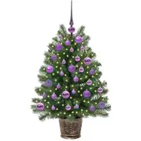 vidaXL Künstlicher Weihnachtsbaum mit 150 LEDs Grün 95 cm PE und PVC 3397321