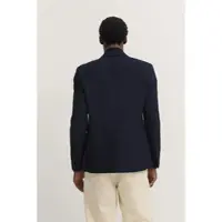 Bugatti Anzugsakko "Mix & Match", Herren, Gr. 48, blau (390, marine), 75% Wolle, 22% Polyester, 3% Elasthan, unifarben, normal, Manschette, Sakkos Anzugsakko, Modern Fit