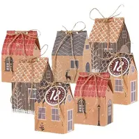 Dripio Adventskalender zum Befüllen, 24 Weihnachtshäuser, Bastelset