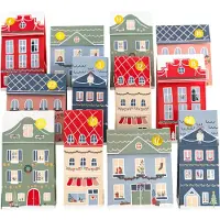 Dripio Adventskalender 2025, 24 Häuser, Pastell, DIY, faltbar, befüllbar
