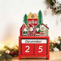 Dripio Holz-Adventskalender, wiederverwendbar, 7,5-13 cm, rot