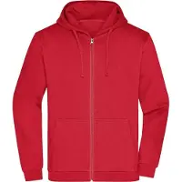 James & nicholson Klassische Sweatjacke mit Kapuze red, Gr. M