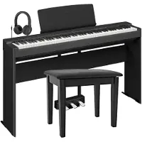 Yamaha P225 Digitalpiano-Paket mit X-Ständer schwarz