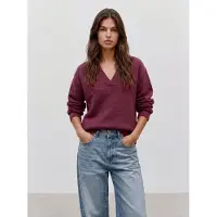 Vero Moda V-Ausschnitt-Pullover "VMBOOM LS V-NECK PULLOVER NOOS" Materialmix, mit Wolle und Stretch