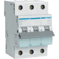Hager MBN313 Leitungsschutzschalter 3 polig 6kA B-Charakteristik 13A 3 Module