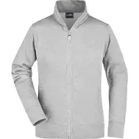 James & nicholson Sweat-Jacke aus formbeständiger Sweat-Qualität grey-heather, Gr. XL