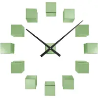 Karlsson - Wanduhr Diy Cubic Metallic - Grün - 40x5.5x40cm