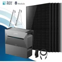SolarMars Anker SOLIX Solarbank 3 E2700 Pro Balkonkraftwerk Speicher mit 500Wp Solarmodul und MC4 Solarkabel Set - 4000Wp ‚Äì 8 Module / 1x BP2700 / Balkon