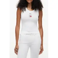 Tommy Hilfiger Th X Cf1 Logo Tank Top White Größe: M | Tanktops Outlet | Damen | Weiß