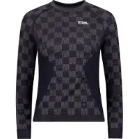 Mons Royale Womens Ascender Merino Base Layer Long Sleeve forged iron / black (913) XL