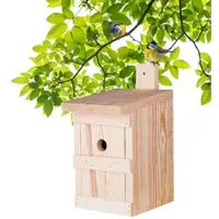 BigDean Nistkasten Für Meisen Und Kleinvögel Vogelhaus Aus Massivholz 27x17x17cm Brutkasten Handgemacht In Europa Meisenkasten Wetterfest Mit