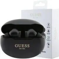 GUESS Bluetooth-Kopfhörer GUTWST50EKTWS + Dockingstation schwarz/schwarz Classic EST