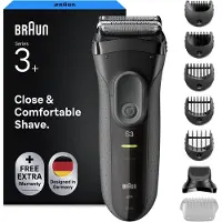 Braun 3000BT, Folienschaber, Schwarz, Grau, LED, Akku, Integrierte Batterie, 45 min