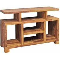 KADIMA DESIGN Sideboard Sheesham Massivholz 115 x 76 x 40 cm Landhaus-Stil, Fernseh-Kommode mit Staufächern, TV-Schrank Anrichte Echt-Holz mit 4 Standbeinen