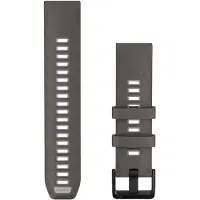 Simpletek Garmin 010-14509-00 | Silikonarmband Quickfit 22 mm, Anthrazit/Silber