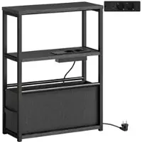HOMCOM BEISTELLTISCH MDF Stahl Schwarz