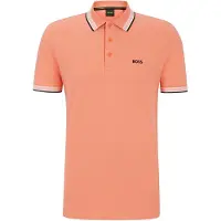 BOSS Poloshirt Paddy normale Passform orange einfarbig Baumwolle
