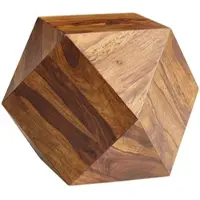 KADIMA DESIGN Couchtisch 57 x 42,5 x 57 cm Sheesham Massivholz Sofatisch Modern, Wohnzimmertisch in Diamantform, Holztisch Massiv Wohnzimmer, Echtholz Tisch