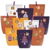 Dripio Adventskalender zum Befüllen, 24 DIY-Tüten mit Zahlenstickern