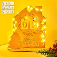 Dripio Holz-Adventskalender mit LED-Lichterkette, 24 Tage