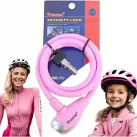 Tonyon TY-560 Pinkes Spiralkabel Fahrradschloss Sicher
