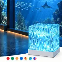 Ciskotu 16 Farben Polarlicht Projektor, Nachtlicht mit Fernbedienung, Wasserwelligkeitslicht,USB-C Nachttischlampe, Stimmungslicht, für Schlafzimmer, Party