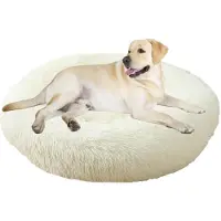 Sonstiges Hundebett Katzenbett Donut rund Ø120cm weiß waschbar flauschig