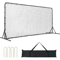 SUGIFT Fußball Rebounder Kickback Tor Rückprallwand 366x121cm Einstellbar
