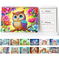 Dripio Diamond Painting Kalender 2027-2028, 24 Monate, Tiermotive