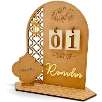 Dripio Ramadan Adventskalender aus Holz, 30 Tage Countdown, Eid Dekoration