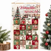 Dripio Adventskalender zum Befüllen, 24 Taschen, 97 x 62 cm, Canvas