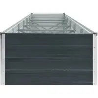 vidaXL Hochbeet Pflanzkübel Gartenbeet Pflanzkasten aus verzinktem Stahl mit Stützbügeln und Sicherheitskanten für Garten Terrasse und Balkon 480 x 80 x 45 cm