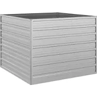 vidaXL Hochbeet Stecksystem aus verzinktem Stahl Pflanzbeet Gemüsebeet Blumenbeet für Garten Balkon Terrasse Außenbereich rechteckig 100x100x77 cm